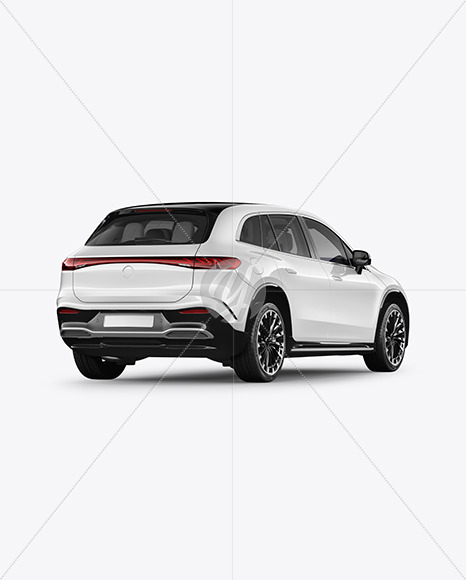 Electric Crossover SUV - Back Half Side View