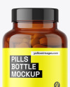 Amber Pills Bottle Mockup