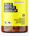 Amber Pills Bottle Mockup Amber Pills Bottle Mockup