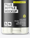 Clear Tablets Bottle Mockup