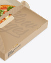 Opened Corrugated Box w/ Pizza Mockup