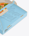 Opened Corrugated Box w/ Pizza Mockup