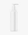 Glossy Plastic Bottle w/ Pump Mockup