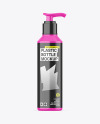 Glossy Plastic Bottle w/ Pump Mockup