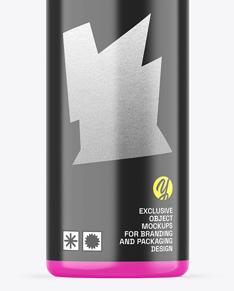 Glossy Plastic Bottle w/ Pump Mockup