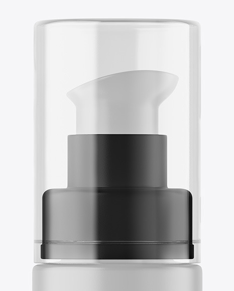 Matte Cosmetic Bottle with Pump Mockup