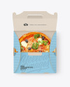 Opened Corrugated Box w/ Pizza Mockup