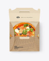 Opened Corrugated Box w/ Pizza Mockup