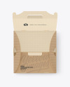 Opened Corrugated Box w/ Pizza Mockup