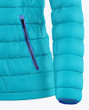 Woman's Down Jacket Mockup - Half Side View