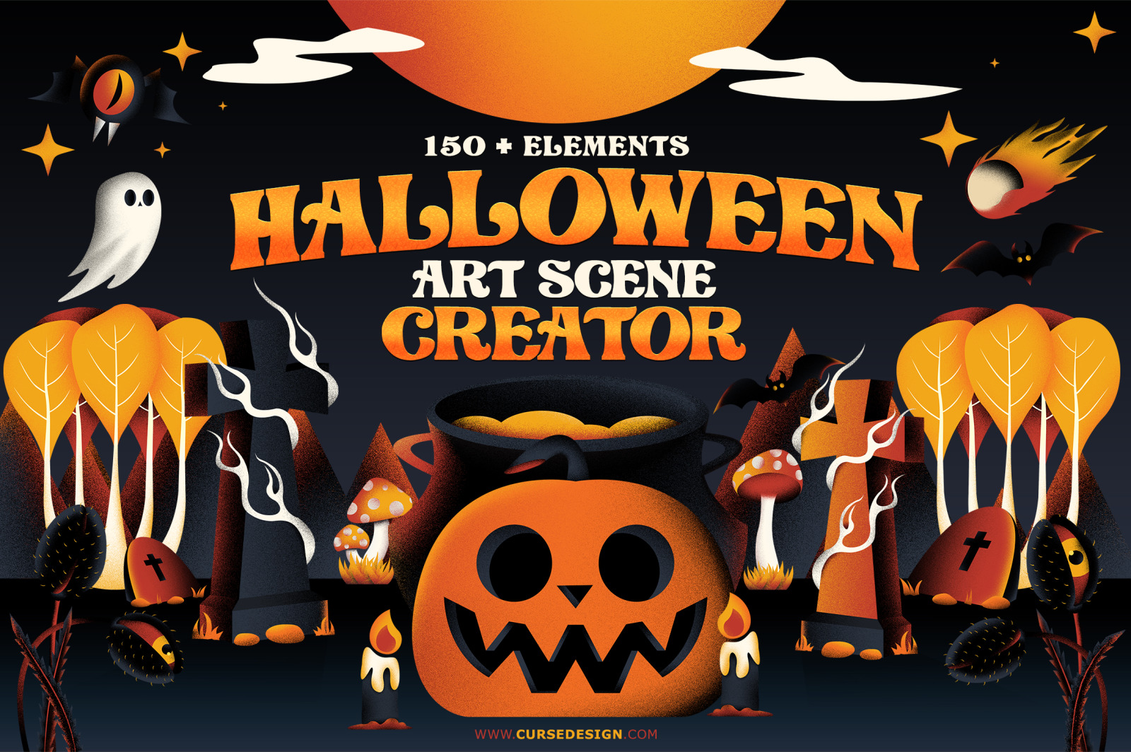 Halloween Art Scene Creator Bundle