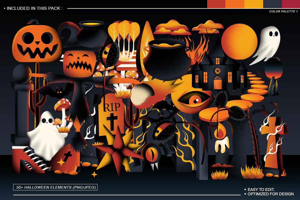 Halloween Art Scene Creator Bundle