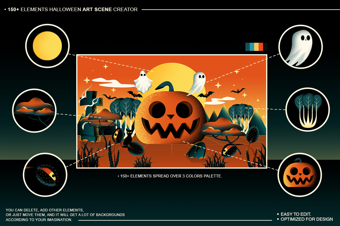 Halloween Art Scene Creator Bundle