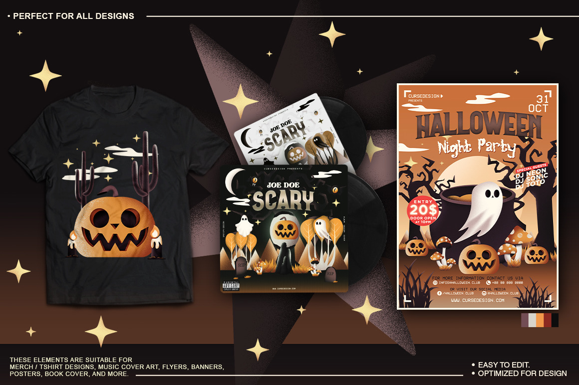 Halloween Art Scene Creator Bundle Halloween Art Scene Creator Bundle