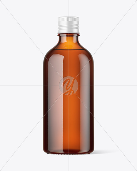 Amber Glass Bottle Mockup Amber Glass Bottle Mockup