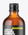 Amber Glass Bottle Mockup Amber Glass Bottle Mockup