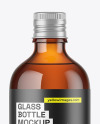 Amber Glass Bottle Mockup Amber Glass Bottle Mockup