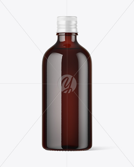 Amber Glass Bottle Mockup