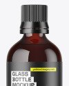 Amber Glass Bottle Mockup