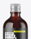 Amber Glass Bottle Mockup