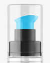 Clear Cosmetic Bottle with Pump Mockup