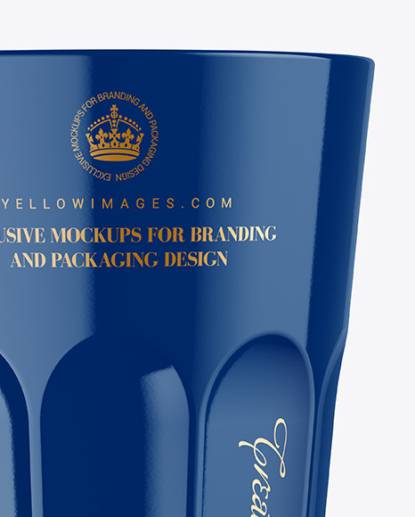 Glossy Beer Glass Mockup