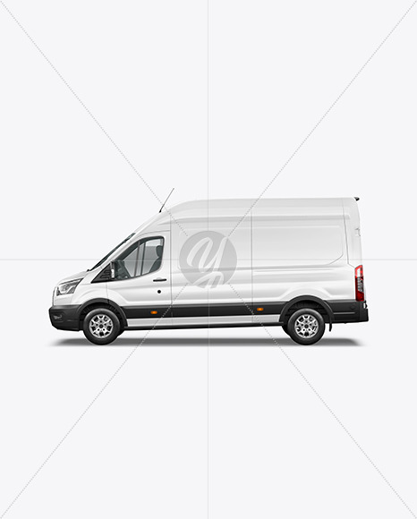 Panel Van Mockup - Left Side View