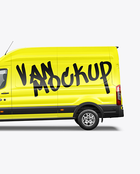 Panel Van Mockup - Left Side View