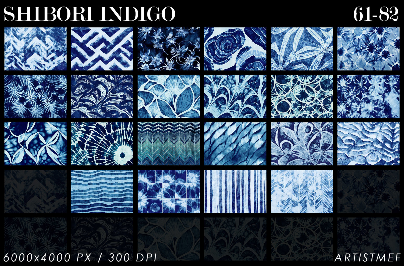 Shibori Indigo Japanese Dye Textures