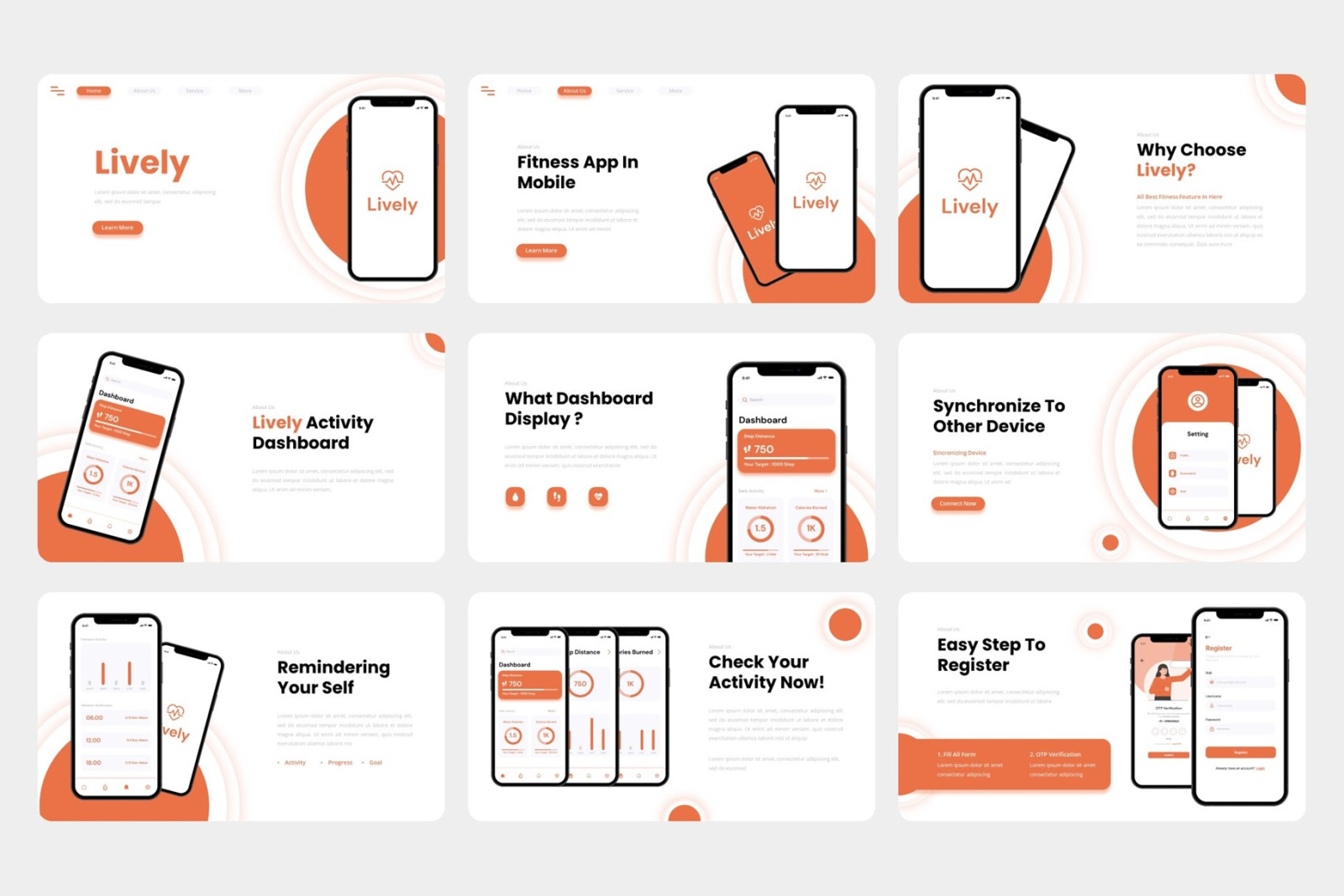 Lively - Fitness App &amp; SAAS PowerPoint Template