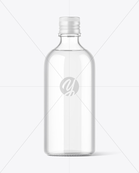 Clear Glass Cosmetic Bottle Mockup