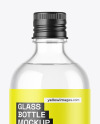 Clear Glass Cosmetic Bottle Mockup