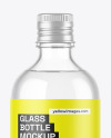 Clear Glass Cosmetic Bottle Mockup