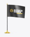 Glossy Desk Flag Mockup