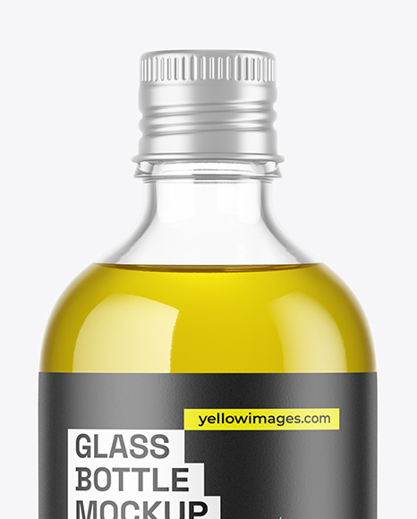 Clear Glass Oil Bottle Mockup