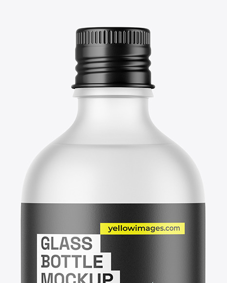 Frosted Glass Bottle Mockup