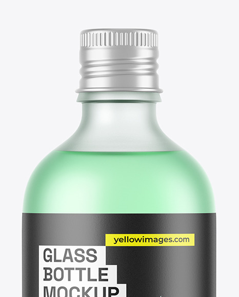 Frosted Glass Bottle Mockup