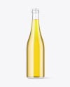 Clear Glass Beer Bottle Mockup