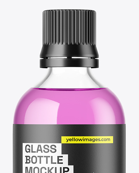 Clear Glass Bottle Mockup