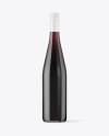 Clear Glass Bottle With Red Wine Mockup