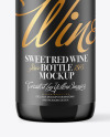 Antique Glass Bottle With Red Wine Mockup