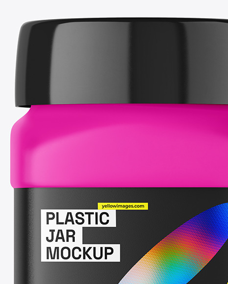 Matte Plastic Jar Mockup