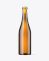 Amber Glass Beer Bottle Mockup