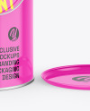 Opened Glossy Paint Bucket Mockup