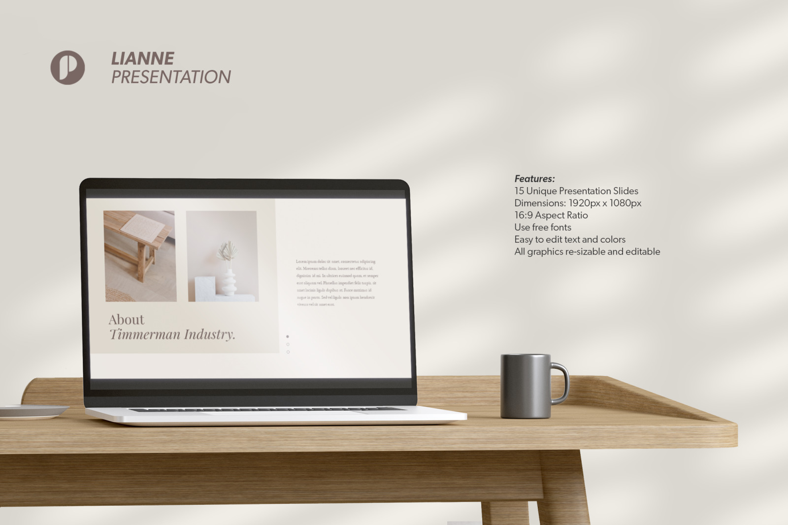 Lianne – Creamy Simple Minimalist Furniture Company Presentation