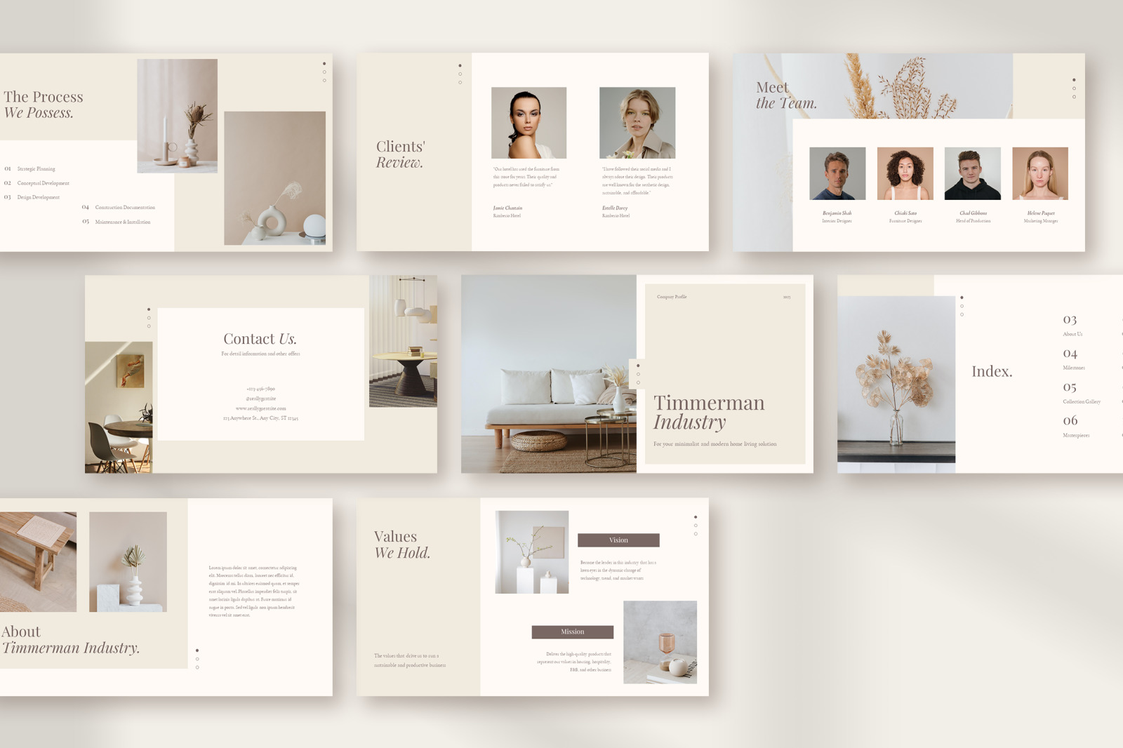 Lianne – Creamy Simple Minimalist Furniture Company Presentation