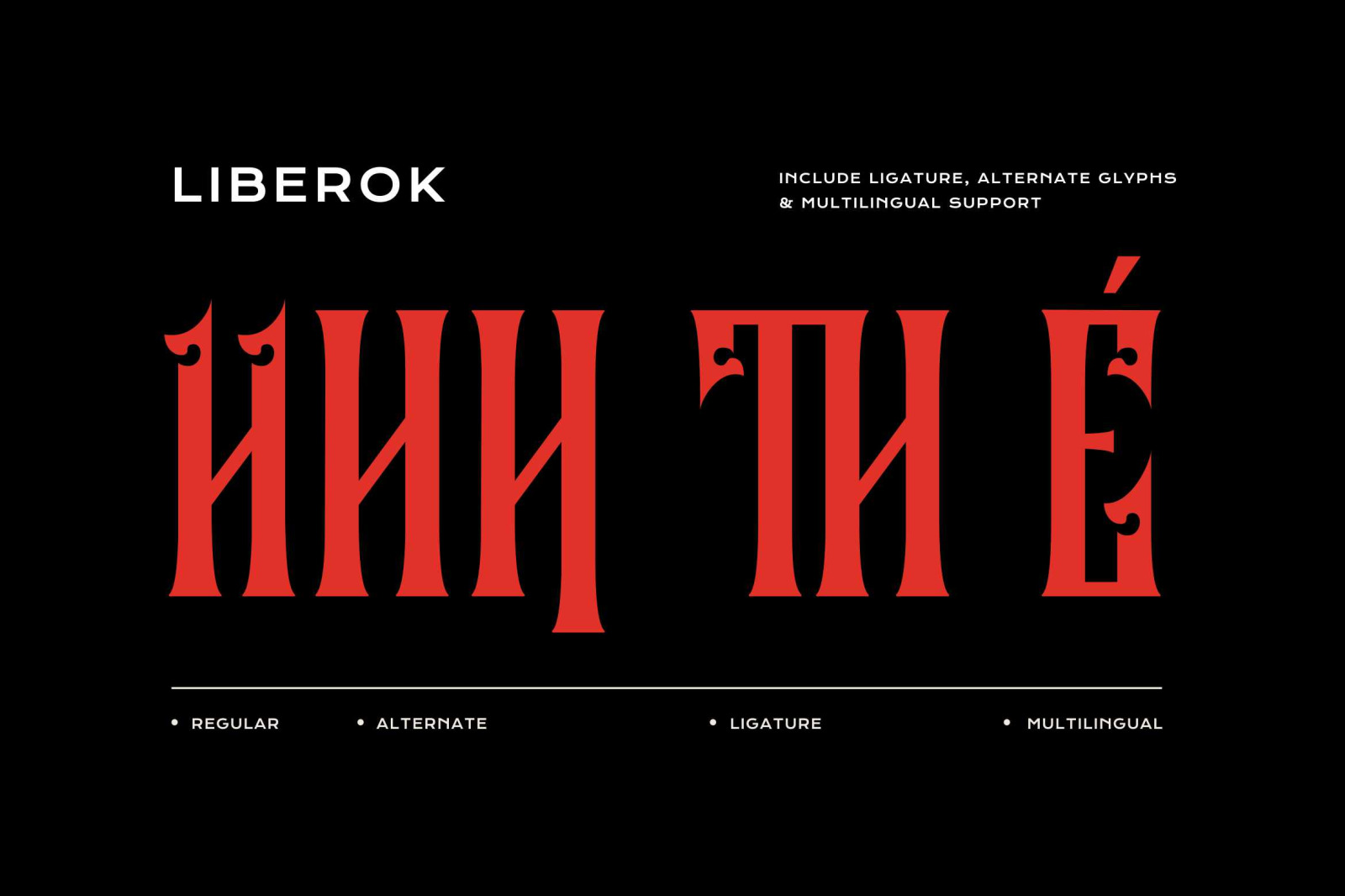 Liberok-Blackletter Display Font Liberok-Blackletter Display Font