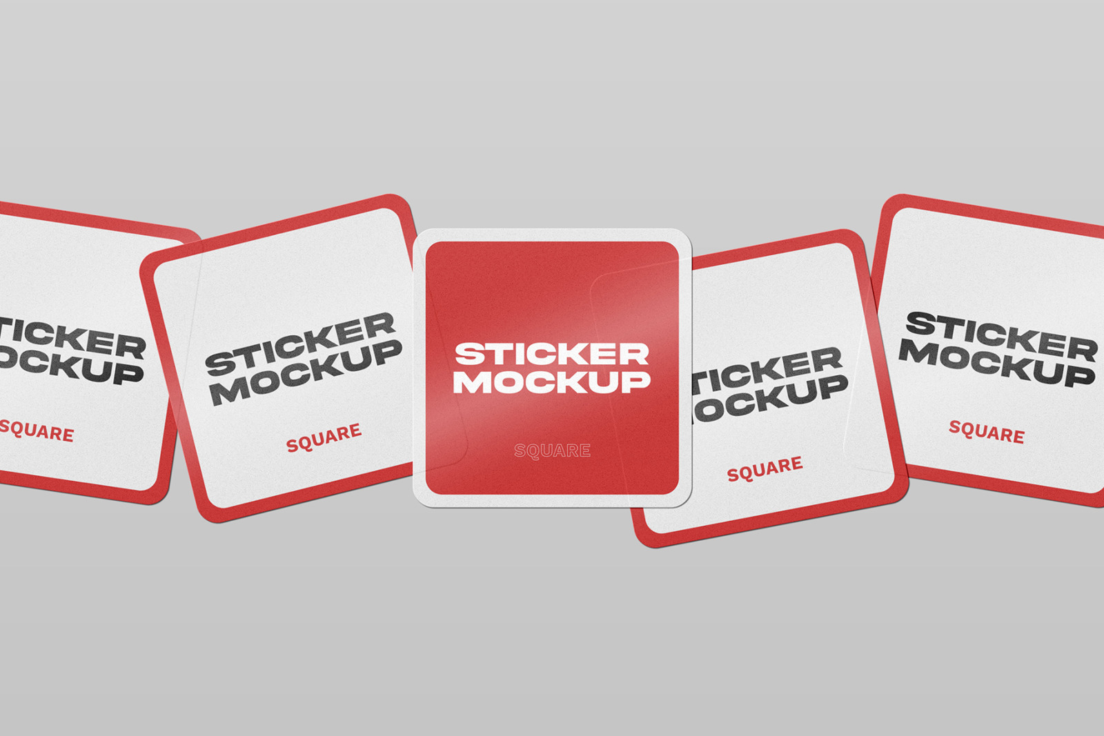 Square Sticker Mockups