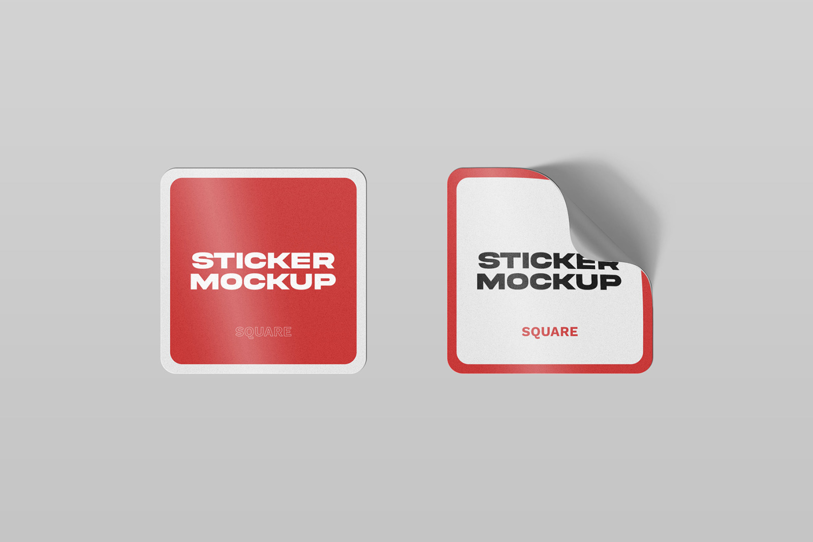 Square Sticker Mockups