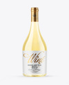 Clear Glass White Wine Bottle Mockup